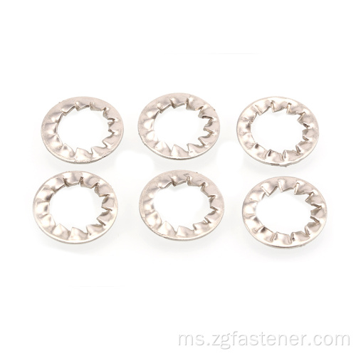 DIN6798 Gigi dalaman keluli tahan karat Serrated Lock Washer